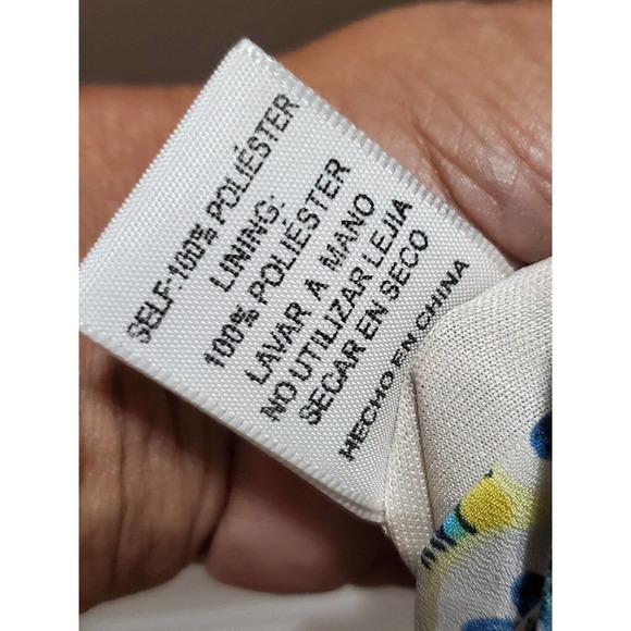 Fab'rik Womens Multi Floral Polyester Sleeveless V Neck Knee Length Dress Small - Picture 11 of 13